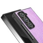 For Samsung Galaxy Z Fold Special Black Frame Glitter Shockproof Phone Case(Purple) - 3