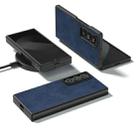 For Samsung Galaxy Z Fold Special Black Edge Two-color Calf Texture PU Phone Case(Blue) - 2