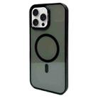 For iPhone 15 Pro Metal Lens Frame MagSafe Phone Case(Black) - 1