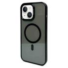 For iPhone 15 Plus Metal Lens Frame MagSafe Phone Case(Black) - 1