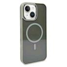 For iPhone 14 Plus Metal Lens Frame MagSafe Phone Case(Grey) - 1