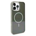 For iPhone 14 Pro Metal Lens Frame MagSafe Phone Case(Grey) - 1