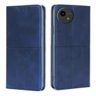 For Sharp Aquos Wish4 Cow Texture Magnetic Leather Phone Case(Blue) - 1