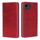 For Sharp Aquos Wish4 Cow Texture Magnetic Leather Phone Case(Red) - 1