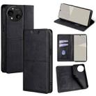 For Sharp Aquos R10 Cow Texture Magnetic Leather Phone Case(Black) - 1