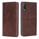 For Rakuten Hand 5G Cow Texture Magnetic Leather Phone Case(Dark Brown) - 1