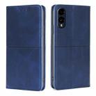 For Fujitsu Arrows We2 Cow Texture Magnetic Leather Phone Case(Blue) - 1