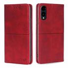 For Fujitsu Arrows We2 Cow Texture Magnetic Leather Phone Case(Red) - 1