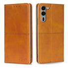 For Fujitsu Arrows We2 Plus Cow Texture Magnetic Leather Phone Case(Light Brown) - 1