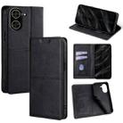 For Redmi A5 4G 171.7mm Cow Texture Magnetic Leather Phone Case(Black) - 1