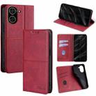 For Redmi A5 4G 171.7mm Cow Texture Magnetic Leather Phone Case(Red) - 1