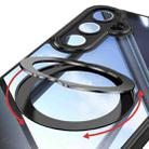 For Samsung Galaxy A16 5G 360 Holder MagSafe Acrylic Hybrid TPU Phone Case(Black) - 3
