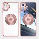 For Samsung Galaxy A06 4G 360 Holder MagSafe Acrylic Hybrid TPU Phone Case(Pink) - 2