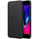 For iPhone SE 2022 / SE 2020 / 8 / 7 NILLKIN Frosted Concave-convex Texture PC Case with Logo Cutout(Black) - 1