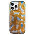 For iPhone 16 Pro Max Double Layer IMD Pattern TPU Phone Case(Orange Cat) - 1