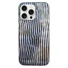 For iPhone 16 Pro Max Double Layer IMD Pattern TPU Phone Case(Pleated Paper Stripes) - 1