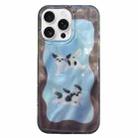 For iPhone 16 Pro Double Layer IMD Pattern TPU Phone Case(Contrasting Color Cats and Dogs Blue) - 1