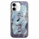 For iPhone 16 Double Layer IMD Pattern TPU Phone Case(Contrasting Color Cats and Dogs Green) - 1