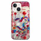 For iPhone 15 Double Layer IMD Pattern TPU Phone Case(New Year Snake) - 1