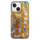 For iPhone 15 Double Layer IMD Pattern TPU Phone Case(Orange Cat) - 1