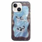 For iPhone 15 Double Layer IMD Pattern TPU Phone Case(Contrasting Color Cats and Dogs Blue) - 1