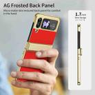 For Samsung Galaxy Z Flip3 5G Integrated AG Frosted Vacuum Plating Phone Case(Red) - 2