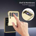 For Samsung Galaxy Z Flip4 Integrated AG Frosted Vacuum Plating Phone Case(Gold) - 3