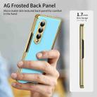 For Samsung Galaxy Z Fold4 Integrated AG Frosted Vacuum Plating Phone Case(Ice Blue) - 2