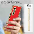 For Samsung Galaxy Z Fold4 Integrated AG Frosted Vacuum Plating Phone Case(Red) - 2