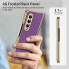 For Samsung Galaxy Z Fold4 Integrated AG Frosted Vacuum Plating Phone Case(Purple) - 2