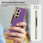 For Samsung Galaxy Z Fold5 Integrated AG Frosted Vacuum Plating Phone Case(Purple) - 2