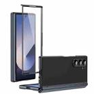 For Samsung Galaxy Z Fold6 Integrated AG Frosted Vacuum Plating Phone Case(Black) - 1