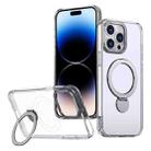 For iPhone 14 Pro Max Wing Series Gen2 MagSafe Metal Ring Holder Phone Case(Transparent) - 1