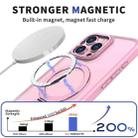 For iPhone 14 Wing Series Gen2 MagSafe Metal Ring Holder Phone Case(Pink) - 2