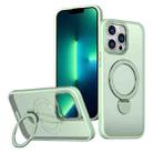 For iPhone 13 Pro Max Wing Series Gen2 MagSafe Metal Ring Holder Phone Case(Avocado Green) - 1