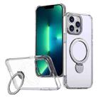 For iPhone 13 Pro Wing Series Gen2 MagSafe Metal Ring Holder Phone Case(Transparent) - 1