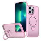 For iPhone 13 Pro Wing Series Gen2 MagSafe Metal Ring Holder Phone Case(Pink) - 1