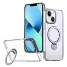 For iPhone 13 Wing Series Gen2 MagSafe Metal Ring Holder Phone Case(Transparent) - 1