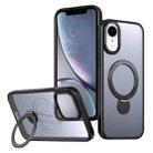 For iPhone XR Wing Series Gen2 MagSafe Metal Ring Holder Phone Case(Black) - 1