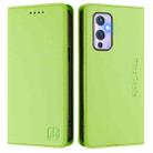 For OnePlus 9 RC01 Dual-Folded Magnetic Suction RFID Leather Phone Case(Grass Green) - 2