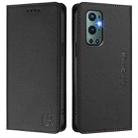 For OnePlus 9 Pro RC01 Dual-Folded Magnetic Suction RFID Leather Phone Case(Black) - 2