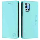 For OnePlus 9R / OnePlus 8T RC01 Dual-Folded Magnetic Suction RFID Leather Phone Case(Mint Green) - 2