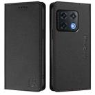 For OnePlus 10 Pro RC01 Dual-Folded Magnetic Suction RFID Leather Phone Case(Black) - 2