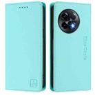 For OnePlus 11R RC01 Dual-Folded Magnetic Suction RFID Leather Phone Case(Mint Green) - 2