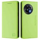 For OnePlus 11R RC01 Dual-Folded Magnetic Suction RFID Leather Phone Case(Grass Green) - 2