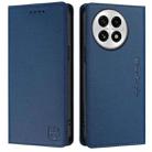 For OnePlus 13 RC01 Dual-Folded Magnetic Suction RFID Leather Phone Case(Dark Blue) - 2