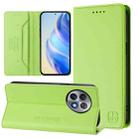 For OnePlus Ace 2 Pro RC01 Dual-Folded Magnetic Suction RFID Leather Phone Case(Grass Green) - 1