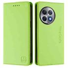 For OnePlus Ace 2 Pro RC01 Dual-Folded Magnetic Suction RFID Leather Phone Case(Grass Green) - 2