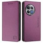 For OnePlus Ace 2 Pro RC01 Dual-Folded Magnetic Suction RFID Leather Phone Case(Violet) - 2