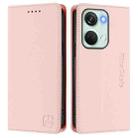 For OnePlus Nord 3 / OnePlus Ace 2V RC01 Dual-Folded Magnetic Suction RFID Leather Phone Case(Pink) - 2